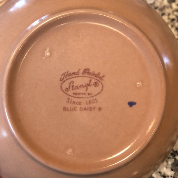 Stangl Pottery Hand Painted (6) BLUE DAISY 5 1/2” BERRY/FRUIT BOWL - Picture 8 of 9